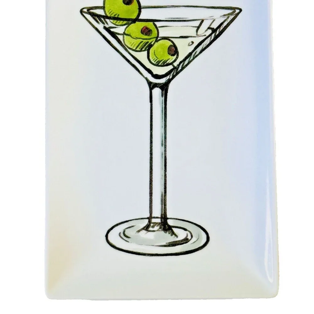 Martini Melamine Appetizer Plates 8x5